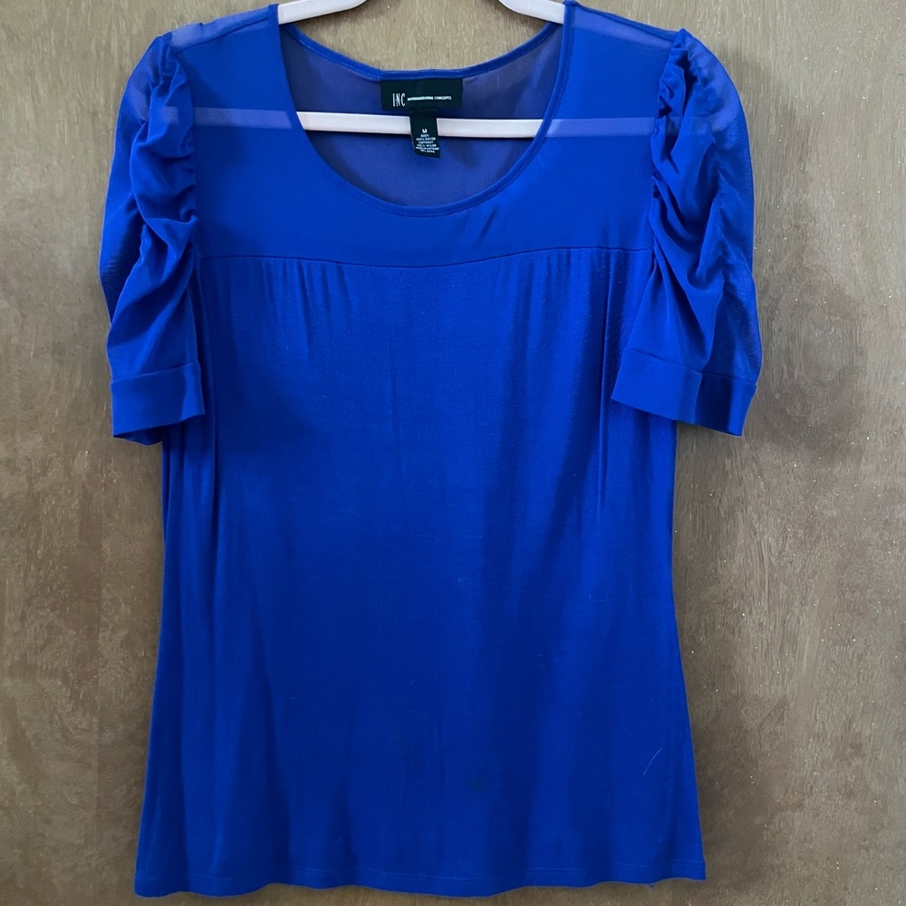 INC International Conceps Top Medium from Macys like New Cobalt Blue